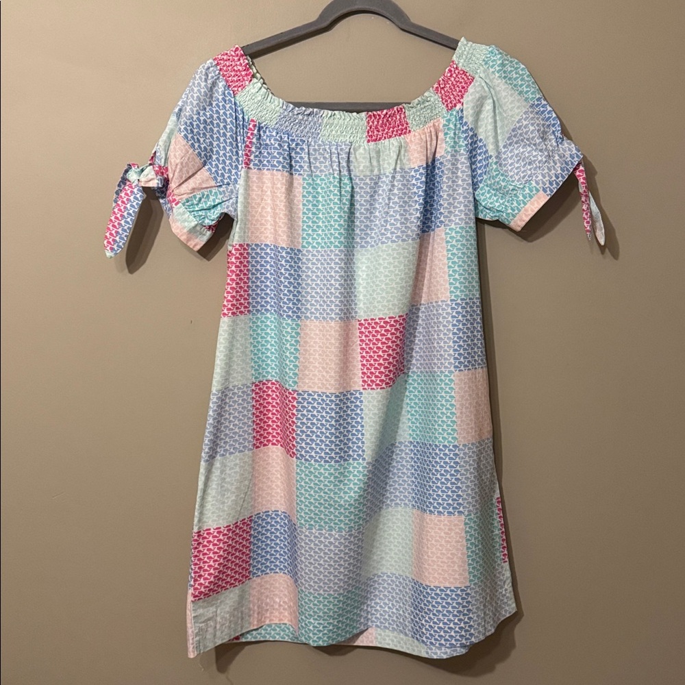 NWT- Vineyard Vines for Target Whale Patchwork Print Dress, multi color, XL - Picture 8 of 10